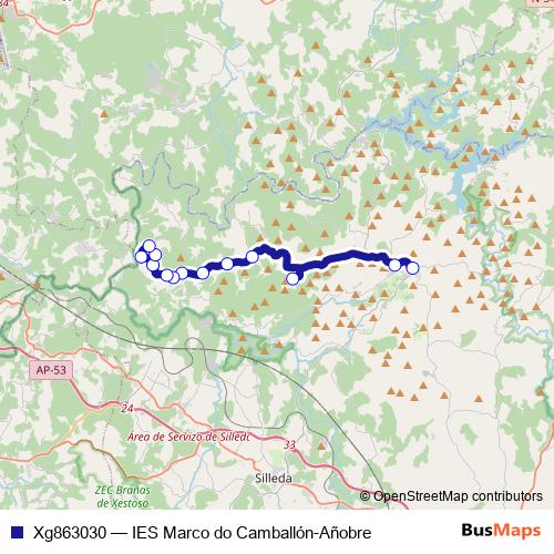 Xg863030 bus Line Map