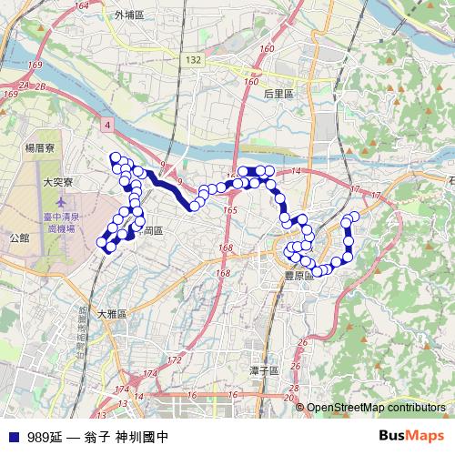 989延 bus Line Map