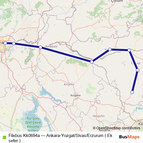 Flixbus Kk0694a bus Line Map