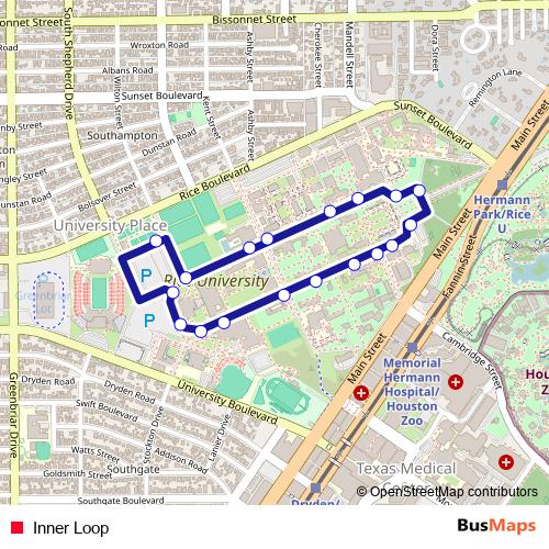 Inner Loop bus Line Map