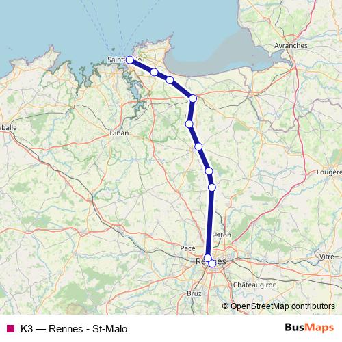 K3 rail Line Map