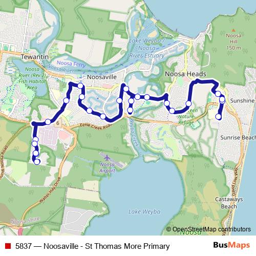 5837 bus Line Map
