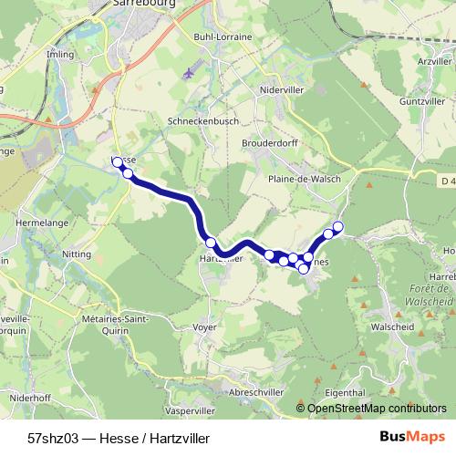 57shz03 bus Line Map