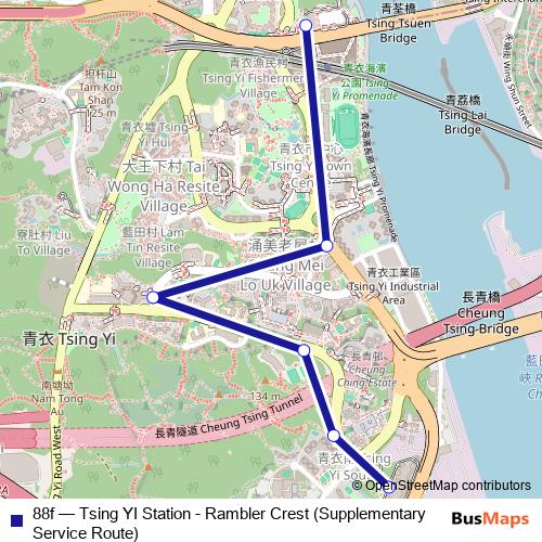 88f bus Line Map