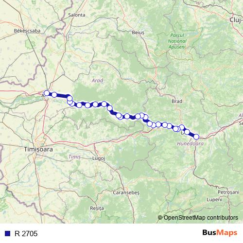 R 2705 rail Line Map