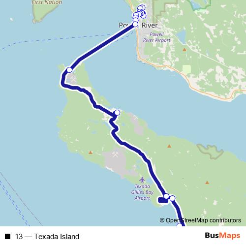 13 bus Line Map