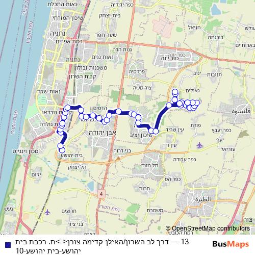 13 bus Line Map