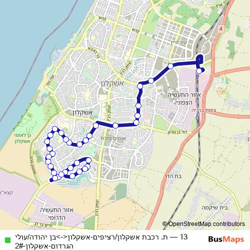13 bus Line Map