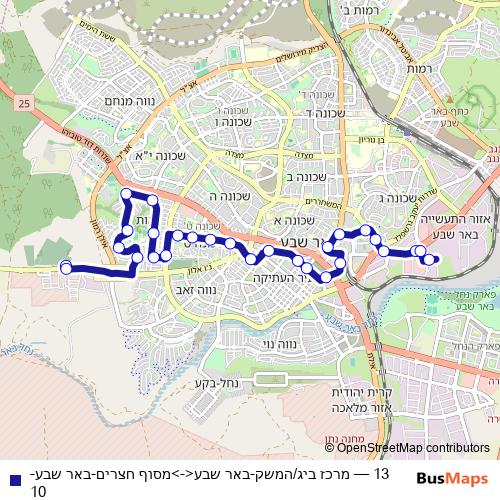 13 bus Line Map