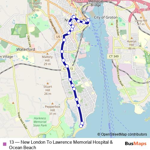 13 bus Line Map