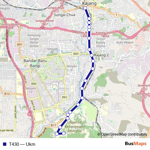 T430 bus Line Map