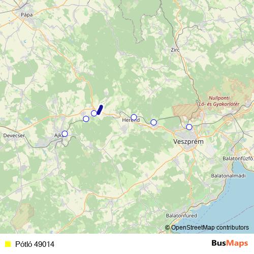 Pótló 49014 bus Line Map