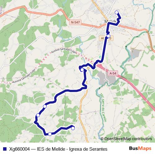 Xg660004 bus Line Map