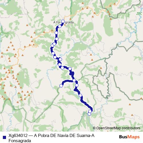 Xg634012 bus Line Map