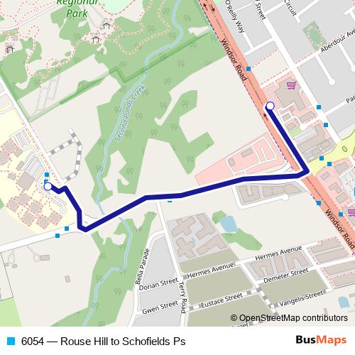 6054 bus Line Map