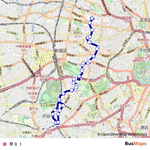 早８１ bus Line Map