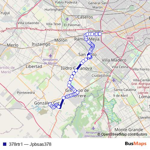 378rtr1 bus Line Map