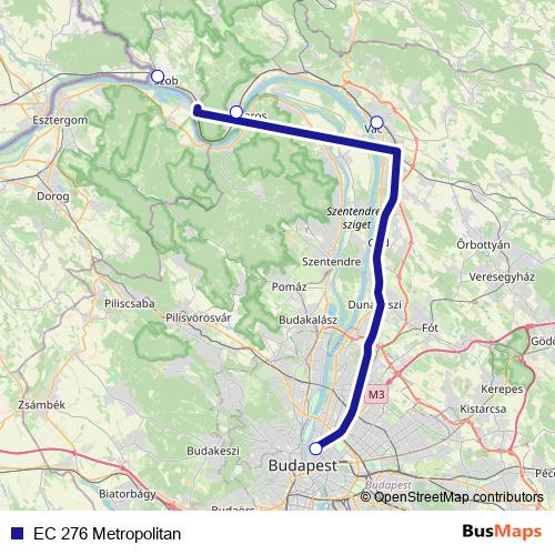 EC 276 Metropolitan rail Line Map