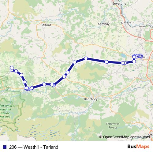 206 bus Line Map