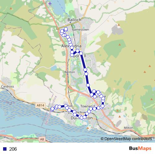 206 bus Line Map