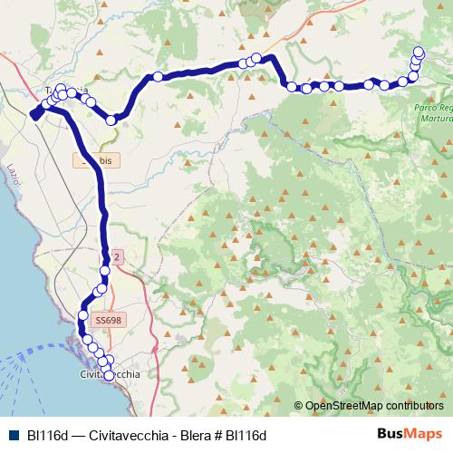 Bl116d bus Line Map