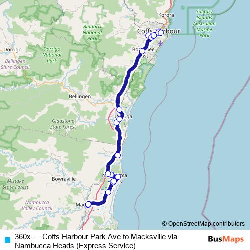 360x bus Line Map