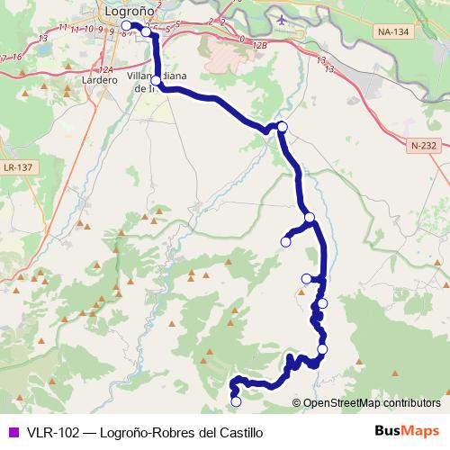 VLR-102 bus Line Map