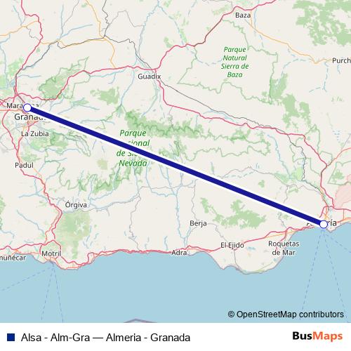 Alsa - Alm-Gra bus Line Map