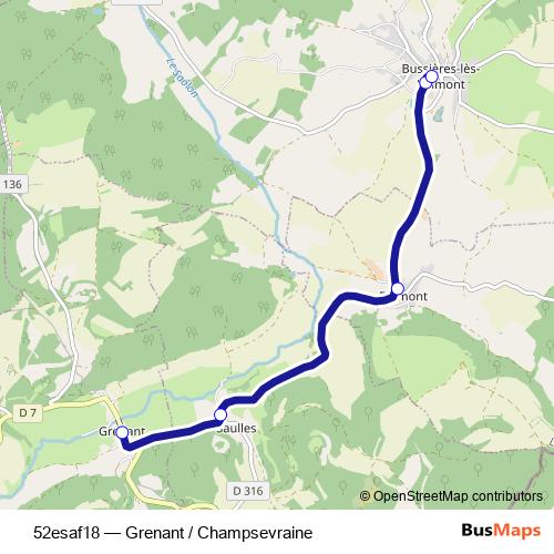 52esaf18 bus Line Map