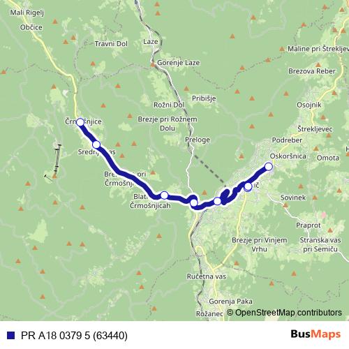 PR A18 0379 5 (63440) bus Line Map