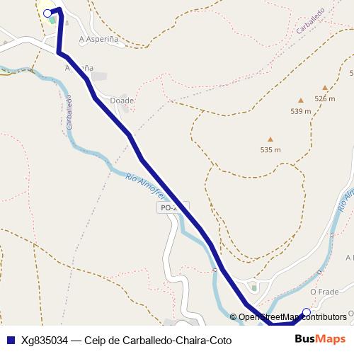 Xg835034 bus Line Map