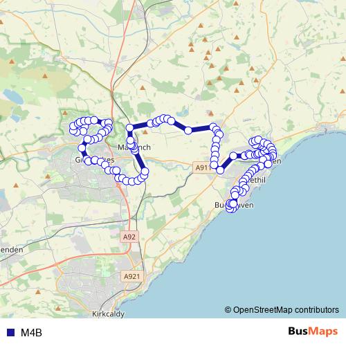 M4B bus Line Map
