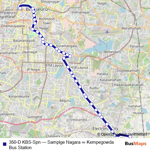 350-D KBS-Spn bus Line Map