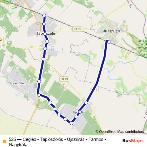 525 bus Line Map