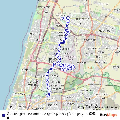 525 bus Line Map