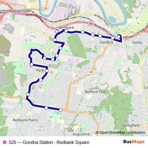 525 bus Line Map