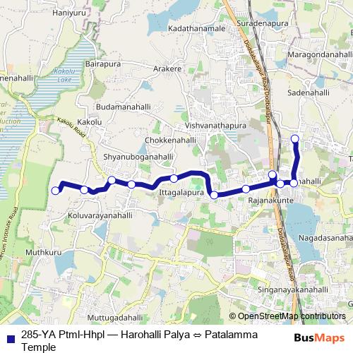 285-YA Ptml-Hhpl bus Line Map