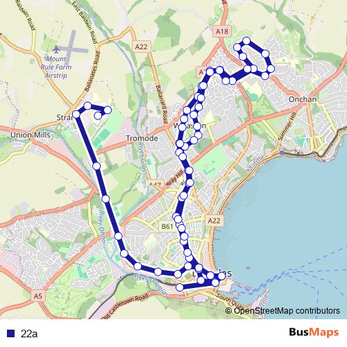 22a bus Line Map