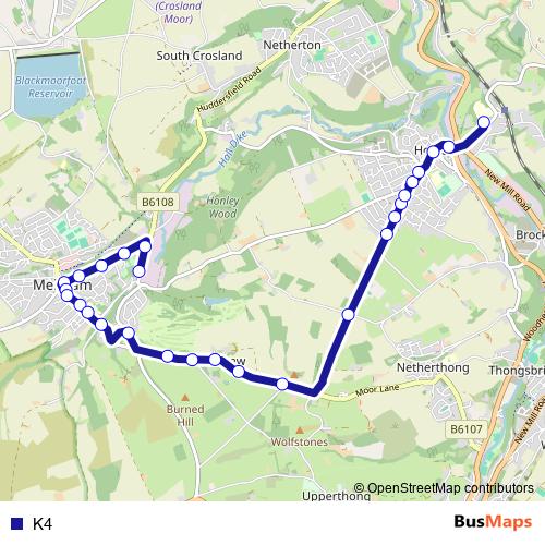 K4 bus Line Map