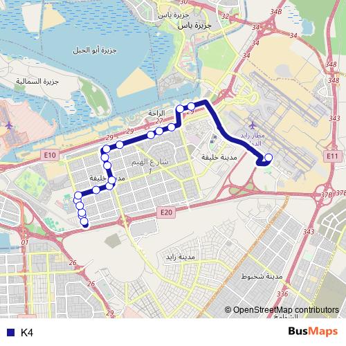 K4 bus Line Map