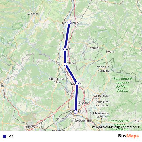 K4 bus Line Map