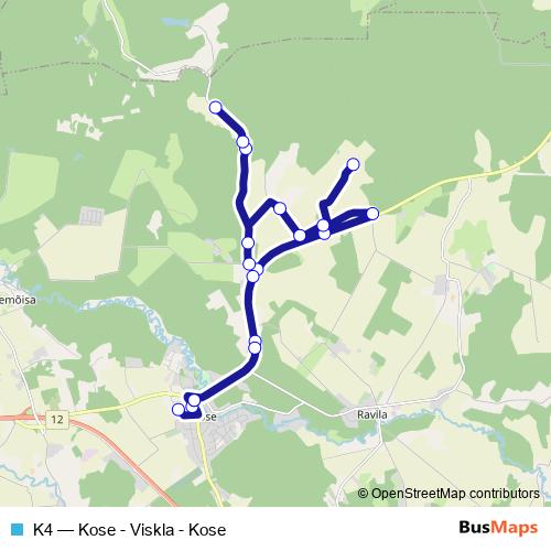 K4 bus Line Map
