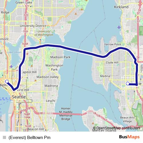 (Everest) Belltown Pm bus Line Map