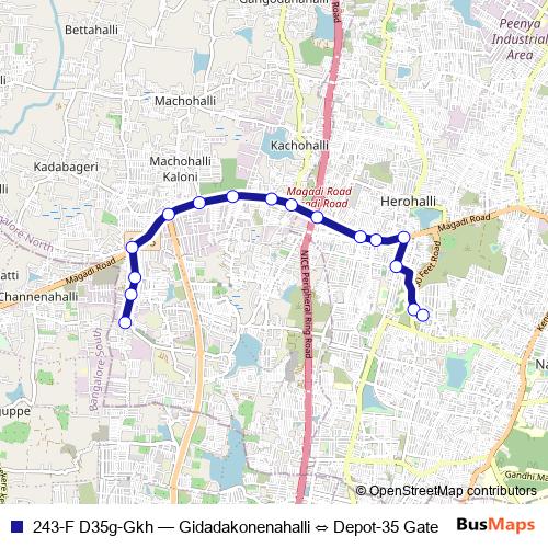 243-F D35g-Gkh bus Line Map