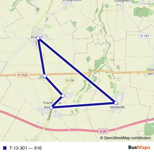 7-13-301 bus Line Map