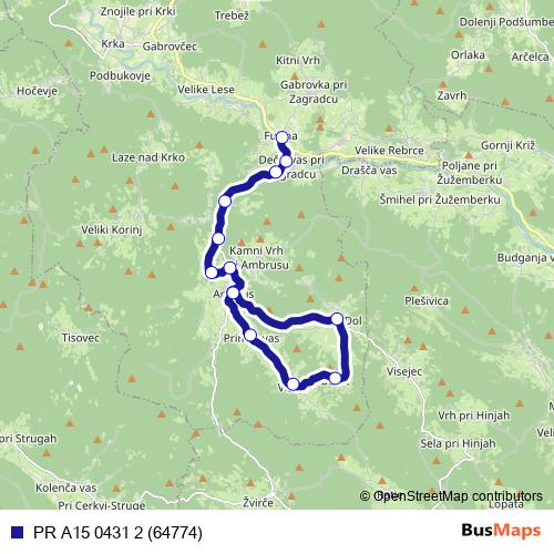PR A15 0431 2 (64774) bus Line Map