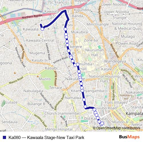 Ka080 bus Line Map