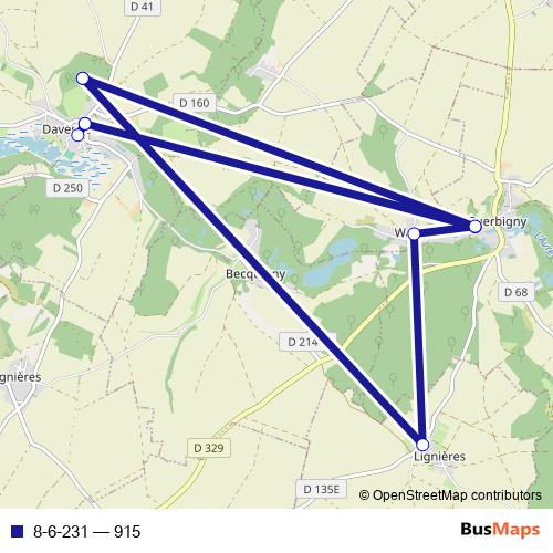 8-6-231 bus Line Map