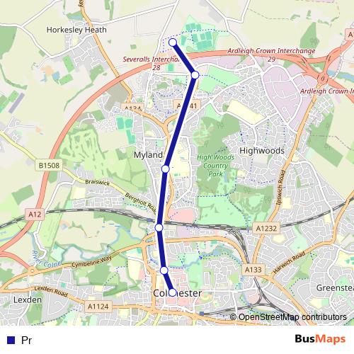Pr bus Line Map