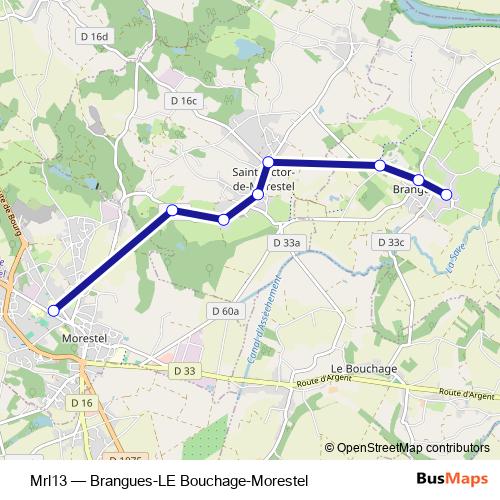 Mrl13 bus Line Map